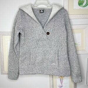 Nike ACG Gray Sherpa Fleece Hooded Pullover Women’s Size Medium